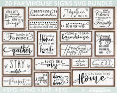 farm house signs svg bundle