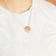 This one-of-a-kind necklace is composed of: Victorian medallion from the late 1800s with the initials "GLB" hand-engraved in the center. This necklace measures a standard 18” on a modern 14k gold filled chain, with the pendant measuring 0.875" in height. Engraved Medallion Necklace For Everyday Wear, Everyday Engraved Medallion Necklace, Medallion Etched Necklace For Anniversary, Everyday Etched Round Pendant Necklaces, Etched Medallion Necklace For Anniversary, Engraved Medallion Necklace With Initial Pendant For Gifts, Engraved Initial Pendant Medallion Necklace As A Gift, Engraved Initial Pendant Medallion Necklace, Engraved Initial Pendant Medallion Necklace For Gift