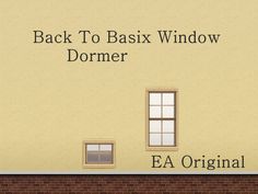 the back to basic window dormer is shown in an animated style with brick walls and windows