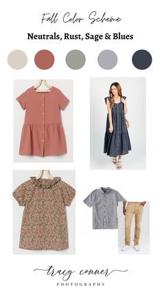 the fall color scheme for neutrals, rust, sage and blues