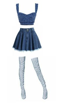 Blue Stage Outfit, Korean Outfit Street Styles, Fashion Design Clothes, Stage Outfits