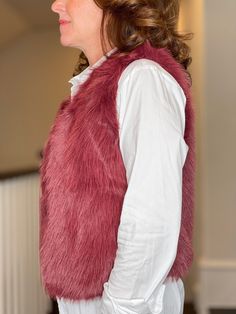 The luxurious color and faux fur feel will have you reaching for this vest all season long. Wear dressy or casual, it will make any outfit look chic and fun! 100% polyester Machine wash gentle cycle, lay flat to dry. Cathleen is 5'4" wearing a small Service Women, Faux Fur Vest, Outfit Look, Faux Fur Vests, Fur Vest, Ladies Boutique, Look Chic, Lay Flat, Looks Great