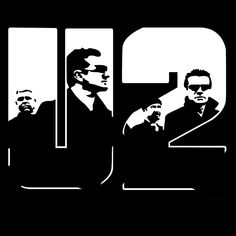 three men in suits and sunglasses standing next to each other with the letter d on them