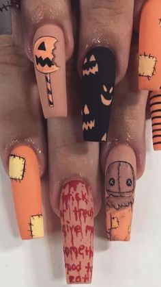 Ongles Goth, Cute Halloween Nails, Goth Nails, Cute Acrylic Nail Designs, Fall Acrylic Nails