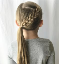 #kidhairstyles #hair #hairstyles #ponytail #5strandbraid #mommyandme #littlegirl #littlegirlhairideas Simple And Beautiful Hairstyles, Girls Hairdos, Girly Hairstyles, Girl Hair Dos, Hairstyles Ponytail, Fishtail Braid