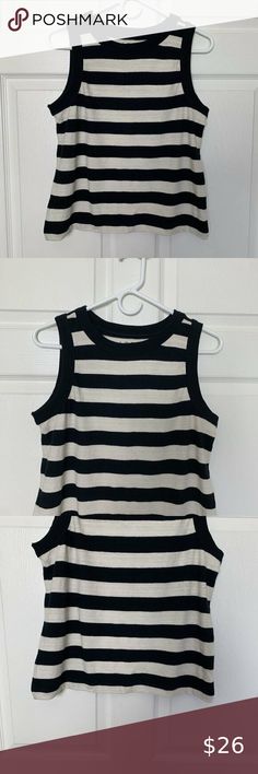 Loft Small Black Beige Stripe Sleeveless Sweater Cotton NWT Sleeveless Sweater, Cotton Sweater, Light Beige, Fashion Design, Fashion Trends, Fashion Tips