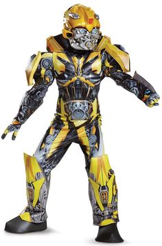 Transformers Bumblebee Prestige Child Costume Movie Themed Costumes, Outfit With Mask, Transformer Costume, Transformers Film, Bumblebee Transformers, Robot Suit, Transformers 5, Costume Works, Transformers Bumblebee