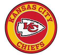 the kansas city chiefs logo is shown in red and yellow