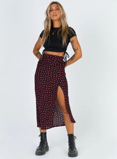 Mabel Midi Skirt Petite Midi Skirt, Skirt Grunge, Outfits Skirts, Red Valentine, Midi Skirt Outfit, Skirt Maxi