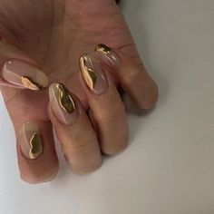 Nail Design Glitter, Cheetah Print Nails, Gold Nail, Minimal Nails, Fire Nails, Funky Nails, Chic Nails, Dope Nails