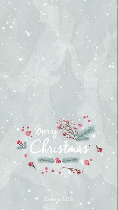 a christmas card with the words merry christmas written in white ink on a gray background