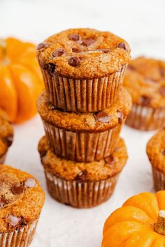 Pumpkin Muffins with Chocolate Chips