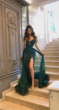 Green Prom Dress Long, Trendy Prom Dresses, Gaun Fashion, Stunning Prom Dresses, Prom Dress Inspiration, Cute Prom Dresses, Pretty Prom Dresses, Green Prom Dress