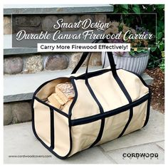 Firewood carry bags Canvas Log Carrier, Underground Greenhouse, Firewood Carrier, Log Carrier, Firewood Logs, Fireplace Logs, Wood Burner, Duck Canvas, Smart Design