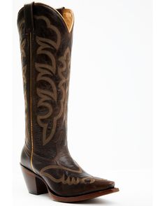 Shyanne Women's High Desert Western Boots - Snip Toe, Brown Western Embroidery, Womens Cowgirl Boots, High Desert, Heel Caps, Rubber Heels, Boots For Sale, Cowgirl Boots, Modern Elegance, Boot Shop