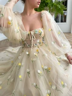 Sleeves Embroidery, Embroidery Tulle, Dream Dresses, Prom Gowns