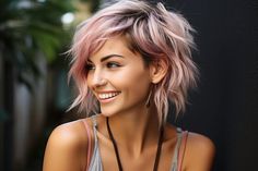 Edgy Haircuts Medium Long Layered, Easy Long Pixie Hairstyles, Mullet Hair For Women, Short Edgy Womens Haircuts, Hidden Shaved Hair Undercut, Awkward Phase Hairstyles, Short Shag With Bangs Round Face, Short Lady Haircut, Ombre Hair Color For Short Hair