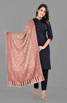 "Item Description  Item - 1 PC Wool Stole/ Scarf Fabric - Wool Pattern :- Kaani Weight - : 0.310 Kg (Approx) Size : 80\" x 30\" Inches ( 200 X 75 Cm) (Approx) Wash Care - Dry Clean Only Product Description * Beautiful Designs, made From Rare High Quality Materials. Each Piece is A Testimony To Superior Craftsmanship And Skillful Weaving. Used :- Stole, Scarf, Shawl, Neck Wool scarf, Winter Wear Stole, Wool Scarf Kullu - Khaddi weave inspired from the design language of the traditional Himachal d Meditation Shawl, Boho Shawl, Paisley Shawl, Shawl Neck, Woolen Scarves, Winter Wrap, Fabric Wool, Stole Scarf, Wool Shawl