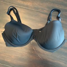 Size Is 36c. Color Is Black. Cups Have Underwire. Black Toned Buckles On Straps. No Price Tags As It Was Ordered Online But It Is New And Unused. Two Hook Back Closure. Adjustable Straps For Length And Back Style. V Logo In Between Cups. Smoke-Free Home. Classic Black Bra With Removable Pads, Classic Black Bra With Padded Cups, Classic Black Bra With Medium Bust Support, Black Full Coverage Classic Bra, Black Stretch Underwire Tops, Classic Black Seamless Bra, Victoria's Secret Underwire Bra-friendly Tops, Black Full Coverage Bra Friendly Top, Black Seamless Bra By Victoria's Secret