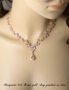 Bridesmaids Gift Sets, Gifts Set, Wedding Jewelry Set, Silver Wedding Jewelry, Bridal Jewelry Set, Yellow Necklace, Bracelet Wedding, Pink Morganite, Wedding Jewelry Sets