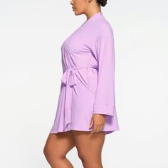 Perfect for lounging and layering over sleepwear, the Soft Lounge Robe is composed of super-soft modal rib that drapes effortlessly in all the right pla... Lounge Robes, All The Right Places, Silk Robe, Sugar Plum, Lounge Sets, Side Pocket, Breathable Fabric, Plum, Layering