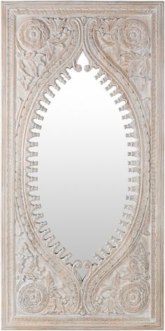 Jodhpur JOD-001 Traditional Wood White Mirror Frame, Room To Room, Evil Eye Hand, Wood Pile, White Wall Mirrors, White Mirror, Wood Detail, Wood Mirror, Color Plata