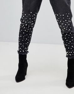 Just when I thought I didn't need something new from ASOS, I kinda do Pearl Embellishment, Fancy Pants, Split Hem, Chorus, Stretch Denim, Something New, Over Knee Boot, Faux Pearl, Mom Jeans