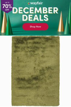 an advertisement for wayfair's december sale is shown in green and gold