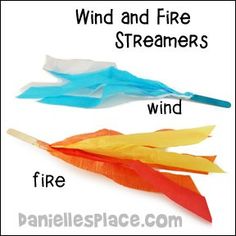 three different types of kites with the words wind and fire streamers on them