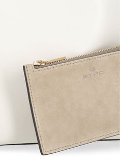 100% Calf Leather Beige Leather Bag With Card Slots, Elegant Everyday Clutch Coin Purse, Elegant Everyday Coin Purse Clutch, Leather Beige Coin Purse, Beige Leather Coin Purse With Coin Pocket, Elegant Brown Coin Purse For Everyday, Classic Beige Leather Wallet, Beige Pouch Bag With Card Slots, Chic Pouch Shoulder Bag With Card Slots