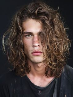 #hair #hairstyle #haircut #hairstylist #haircolor #hairfashion #haircare #hairideas #hairinspo #hairporn #boyshairstyle Long Wavy Hair Men, Hippie Fashion Men, 90s Grunge Music, Hippy Hair, 90s Hairstyles Men, Hair References, Undercut Styles, Messy Haircut, Iconic 90s