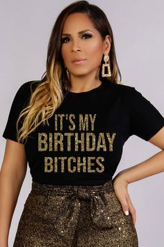 TOPS Glitter Fashion, Tee Shirt Fashion, It's My Birthday, Club Party Dresses, Womens Cocktail Dresses, Elegant Dresses For Women, Night Out Outfit, Clothing Tags, Trendy Clothing