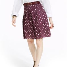 Nwot Tommy Hilfiger Pleated Polka Dot Skirt Originally From Macy’s Maroon With White Polka-Dots Elastic Waist Satin Finish Fabric Tommy Hilfiger Spring Mini Skirt, Tommy Hilfiger Mini Skirt For Spring, Fitted Tommy Hilfiger Skirt, Tommy Hilfiger Fitted Skirt, Spring Fitted Skirt By Tommy Hilfiger, Spring Fitted Tommy Hilfiger Skirt, Spring Tommy Hilfiger Fitted Skirt, Tommy Hilfiger Lined Skirt For Spring, Spring Tommy Hilfiger Lined Skirt