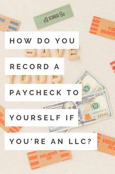 the words how do you record a paycheck to yourself if you're an lic?