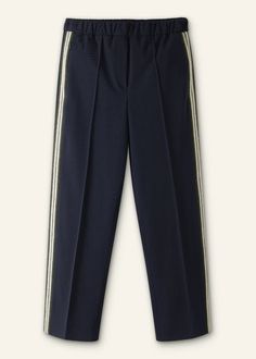 Slim Crop Side Stripe Track Pant Navy Petite Height, Ankle Sleeve, Track Pant, Fabric Tape, Now And Forever, Slim Pants, Side Stripe, Navy Women, Recycled Fabric