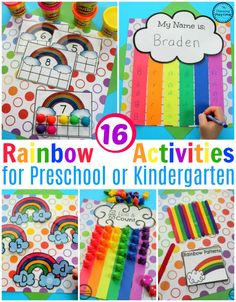 rainbow activities for preschool or kindergartn