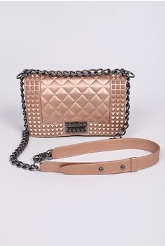 Handbag/Purse Luxe Boutique, Studded Bag, Gold Handbags, Chain Shoulder Bag, Handbag Purse, Chanel Boy Bag, Gold Studs, Clutch Purse, Shoulder Bag Women