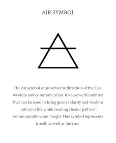 the symbol for an air symbol is shown in black and white, with text below it