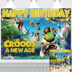 ? Create a fantastical The Croods party atmosphere with our cute The party set that will bring your child?s dream into reality. ? The classic The Croods themed decoration set feature that could light up any room and create lasting memories with the use of entertaining photo booth props.?Package Content: ?1pcs 5 x 7 ft The Croods Photography Backdrop. ?Convenient to Use: 1.Fix the backdrop on the wall with nails or tape. 2.Or support it with a stand and clamps. ?How to remove creases: 1.?Roll it Croods Birthday Party, Croods Party, Kids Birthday Decorations, The Croods, Birthday Decorations Kids, Poster Movie, Theme Background, Movie Themes, Booth Props