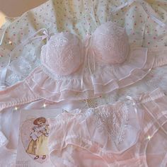 Pastel Sky Princesscore Lingerie Set Princess Lingerie, Pastel Lingerie, Lingerie Aesthetic, Kawaii Princess, Deer Doll, Orange Pink Color, Lingerie Cute, Satin Evening Gown, Pastel Sky