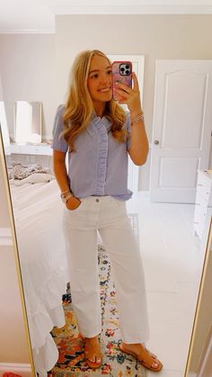 ootd, preppy fit, outfit inspo, coastal aesthetic Preppy Business Outfits For Women, Coastal Work Outfits, Preppy Classy Outfits, Birthday Outfits Jeans, Grandmillenial Outfits, Preppy Teacher Outfits