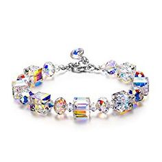 LADY COLOUR "A Little Romance" ♥Valentine's Day Gift♥ Crystal Bracelet Series, Made with SWAROVSKI Crystals - [Gift Packaging] Light Jewelry, Sparkle Bracelet, Silver Bracelets For Women, Swarovski Crystal Bracelet, Gift Girlfriend, Jewellery Gifts, Women Bracelet, Anniversary Jewelry