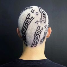 Buzzcut Hair Dye Art, Hair Graffiti, Black Hair Cuts, Tattoo Lettering Styles, Buzz Cuts, African Print Clothing