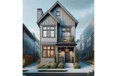 an artist's rendering of a two - story home in the suburbs of vancouver