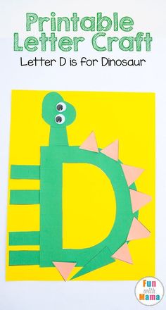 the letter d is for dinosaur made from construction paper