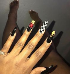 Checkered Nails, Acrylic Nails At Home, Nail Designs Pictures, Trendy Nail, Luxury Nails, Gorgeous Nails