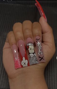 Maroon Nail, Hard Nails, Duck Nails, Cute Acrylic Nail Designs