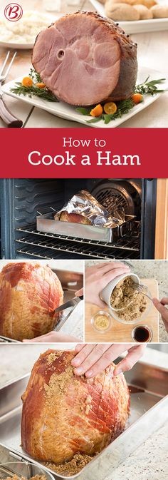 how to cook a ham in the oven and then bake it on the stove