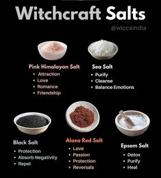 Witchcraft: Spell Jar Ingredients ー This is the text under the label "Sealing Wax" (as it's a bit difficult to read at the... Herbal Apothecary Recipes, Spell Jar Ingredients, Different Salts, Calm Purple, Wild Witch, Witches Jar, Wiccan Magic, Healing Magic