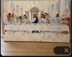 a painting of the last supper of jesus